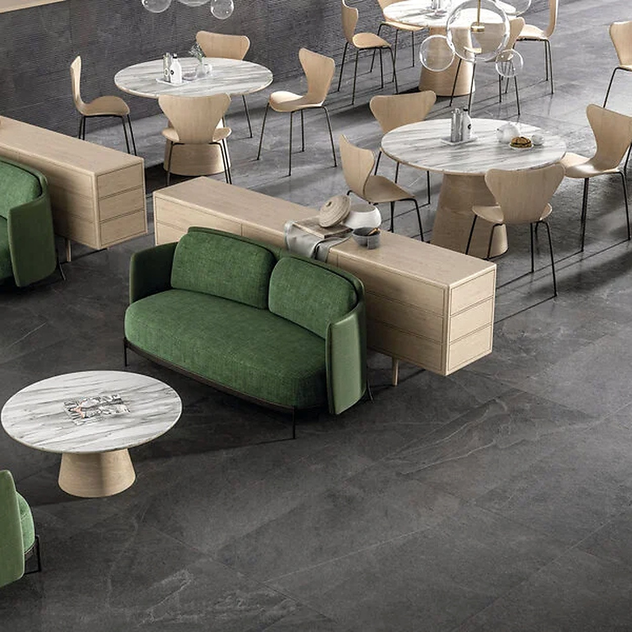 Cifre ceramicá Overland Antracite Tegel 60x60cm